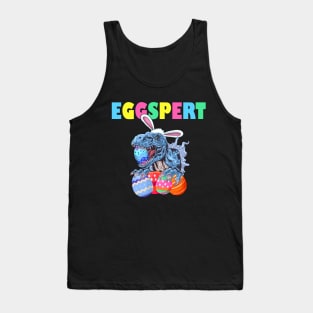 Eggspert Funny Easter Dinosaur Bunny Egg Hunt Kids Easter Costume Tank Top